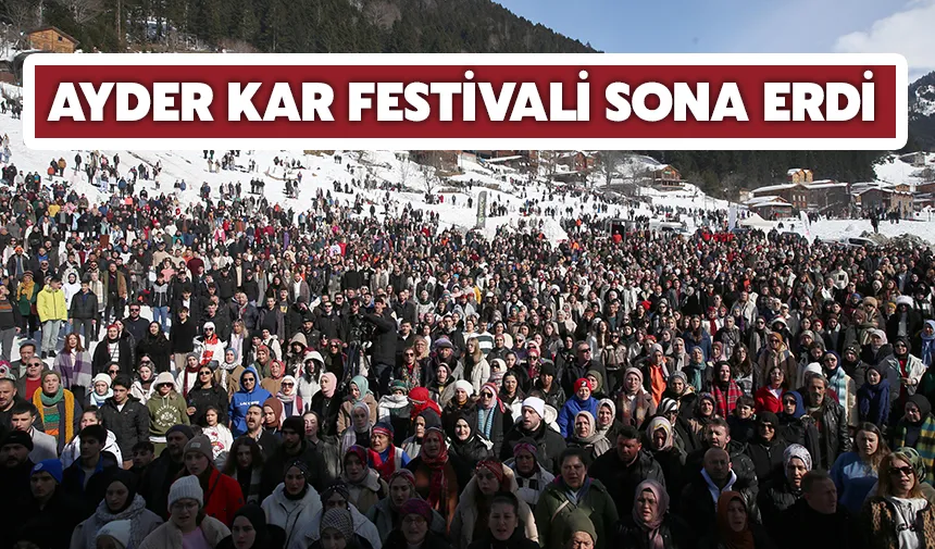 Rize'de 17.Çamlıhemşin Kardan Adam Kış Festivali sona erdi