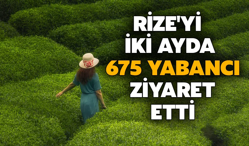 Rize'yi iki ayda 675 yabancı ziyaret etti