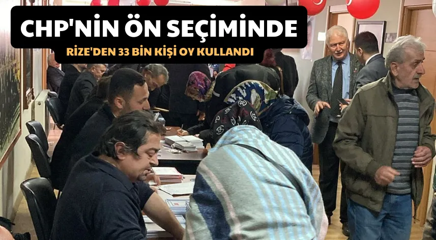 CHP'nin ön seçiminde Rize'den 33 bin kişi oy kullandı