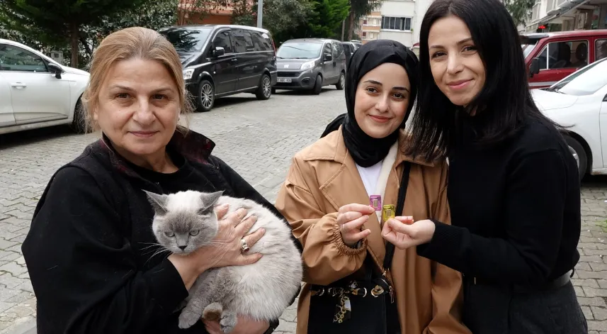 Kayıp kedisi ‘Badem’i bulanı altınla ödüllendirdi