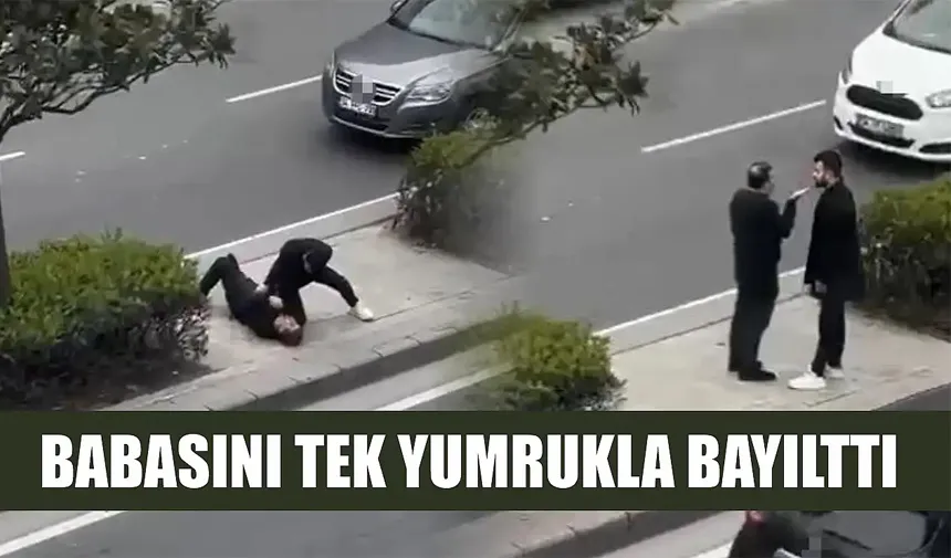 Babasını tek yumrukla bayılttı 