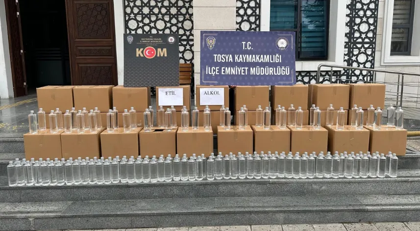 Tosya'da bin litre etil alkol ele geçirildi