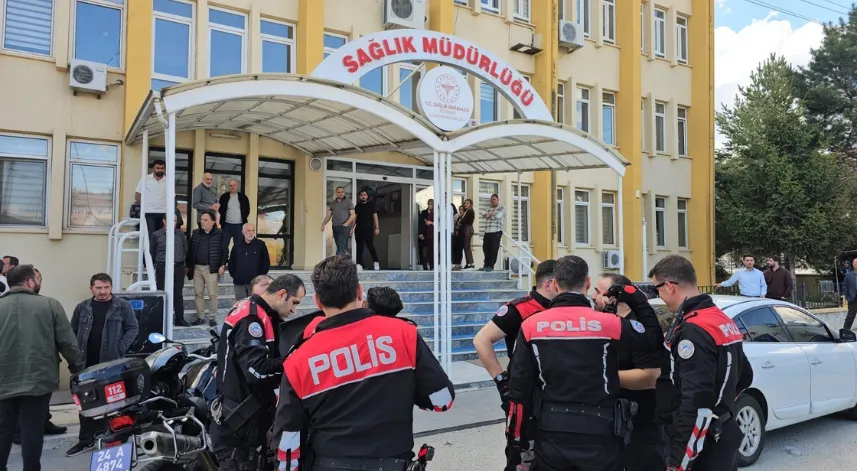 Sağlık Müdürlüğünde tabancayla kadını rehin alan şüpheli kısa sürede etkisiz hale getirildi