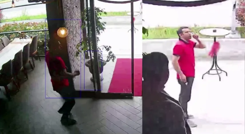 Depremden kaçarken çayını da yanına aldı