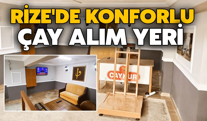 Rize'de konforlu çay alım yeri