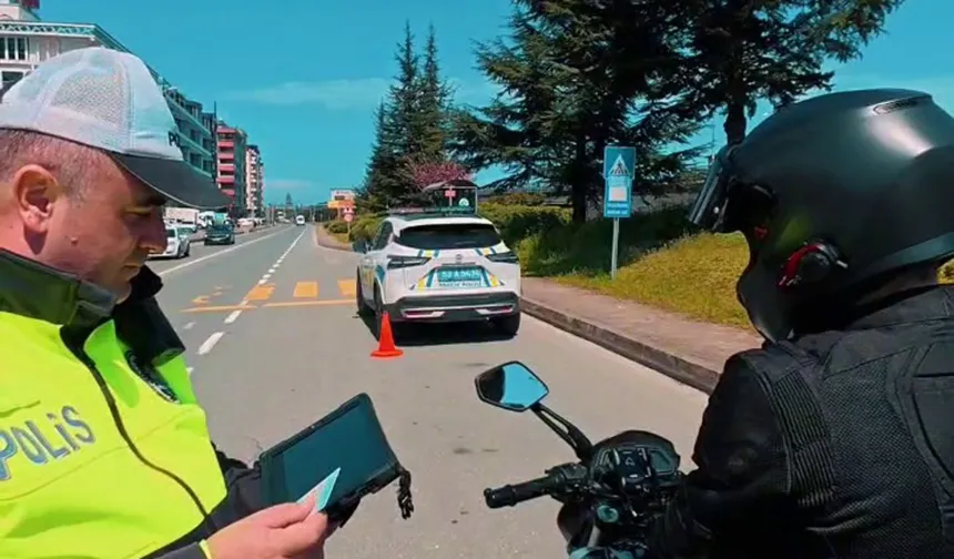 Rize'de trafik ekipleri motosiklet denetimlerini sıklaştırdı