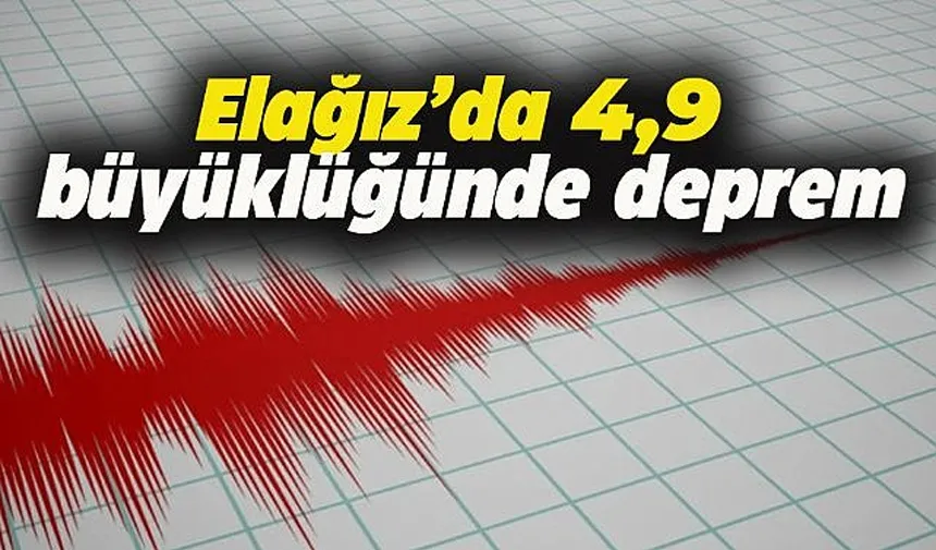 Elazığ'da 4,9 büyüklüğünde deprem 