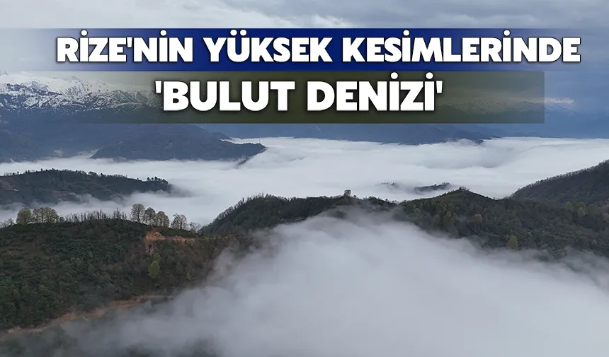 Rize'nin yüksek kesimlerinde 'bulut denizi
