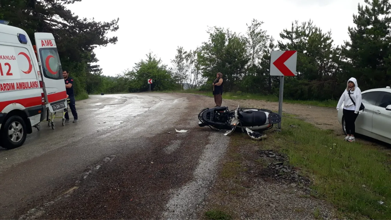 Bolu'da trafik kazasında yaralanan motosiklet sürücüsü hastanede öldü