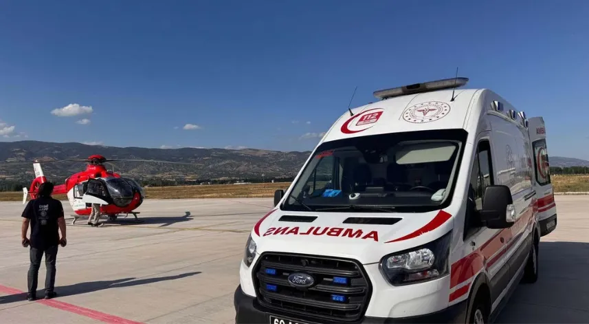 Ambulans helikopter, parmakları kopan 3 yaşındaki çocuk için havalandı