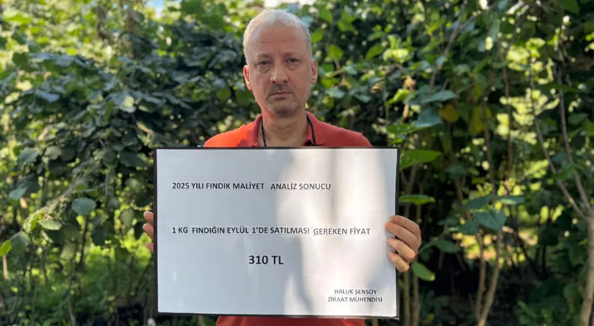 Ziraat Mühendisi Şensoy: 1 kilogram fındığın üreticiye maliyeti 222 TL