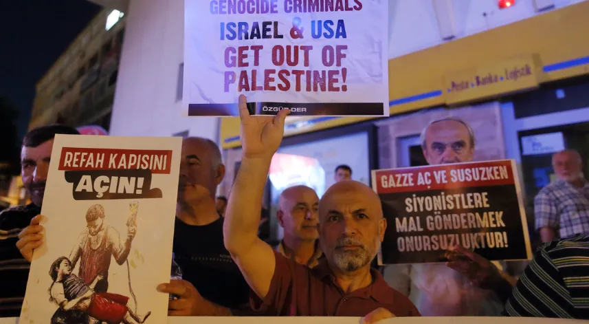 İsrail'in Filistin'e uyguladığı abluka Çorum'da protesto edildi