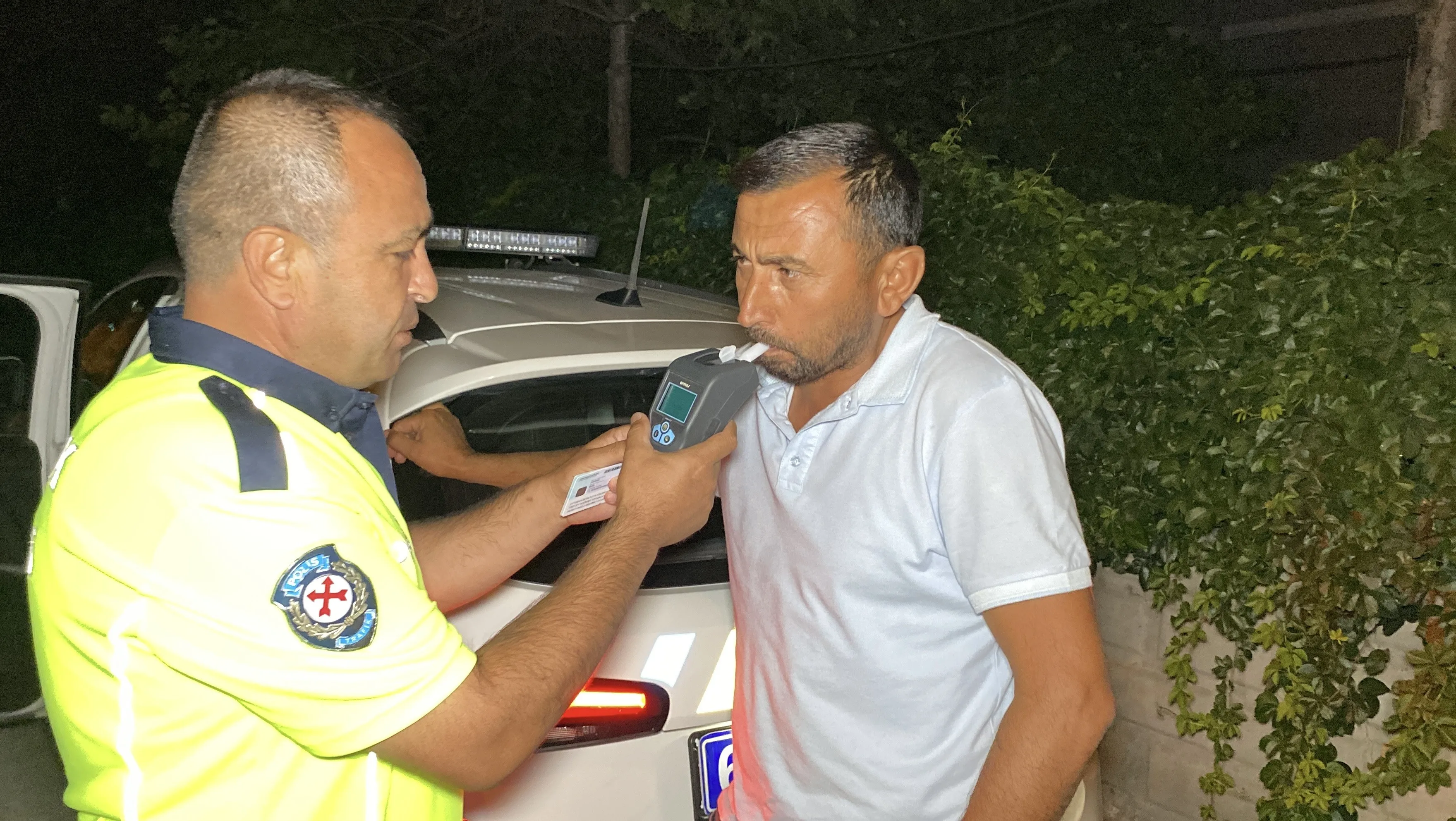 Alkollü sürücüye 11 bin lira ceza kesilerek, ehliyetine el konuldu