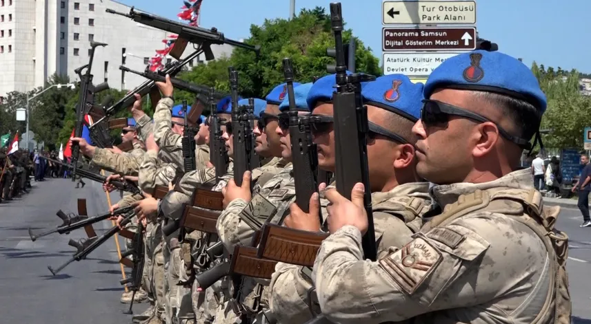 Samsun'da 30 Ağustos Zafer Bayramı provası yapıldı