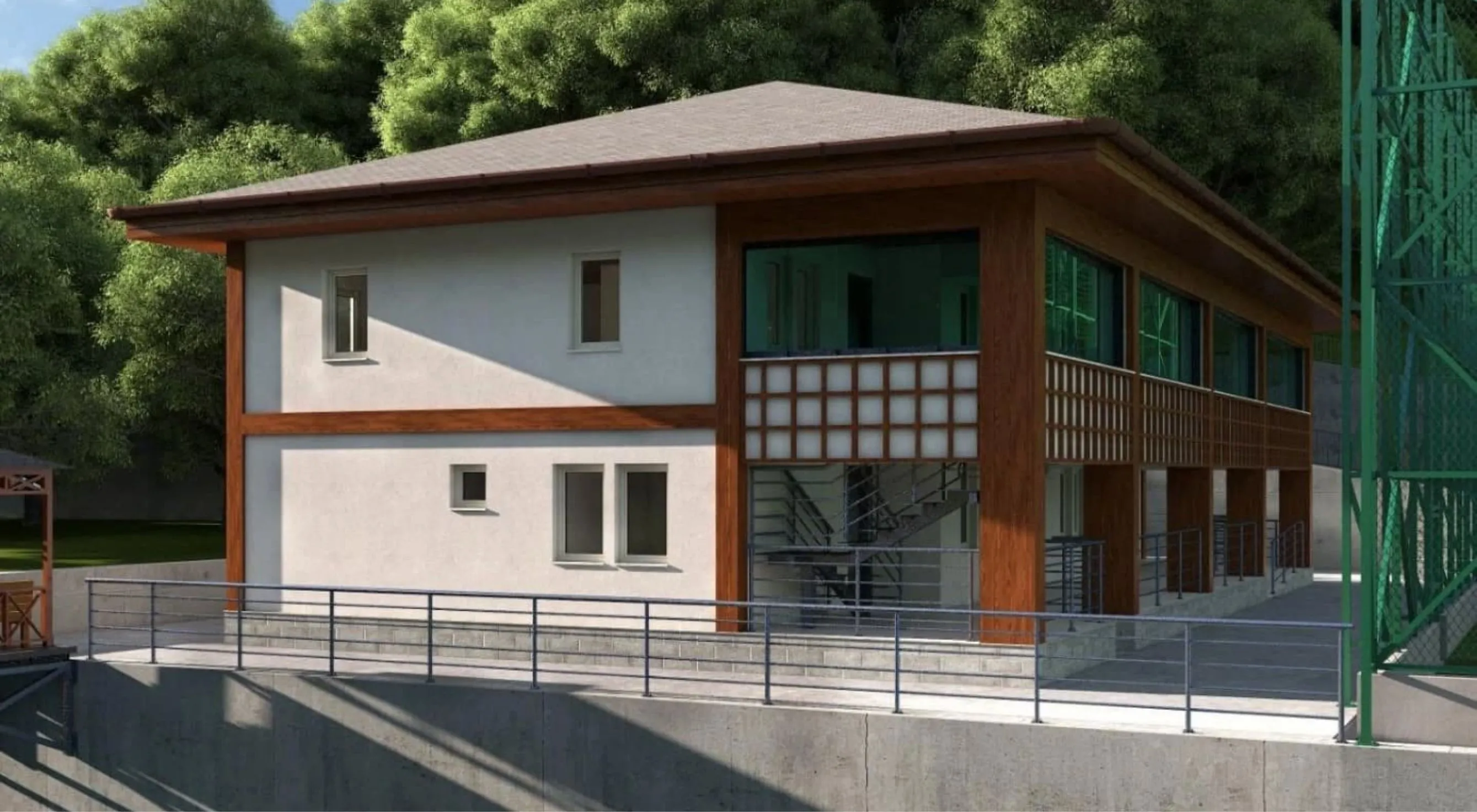 Hemşin'e modern futbol sahası