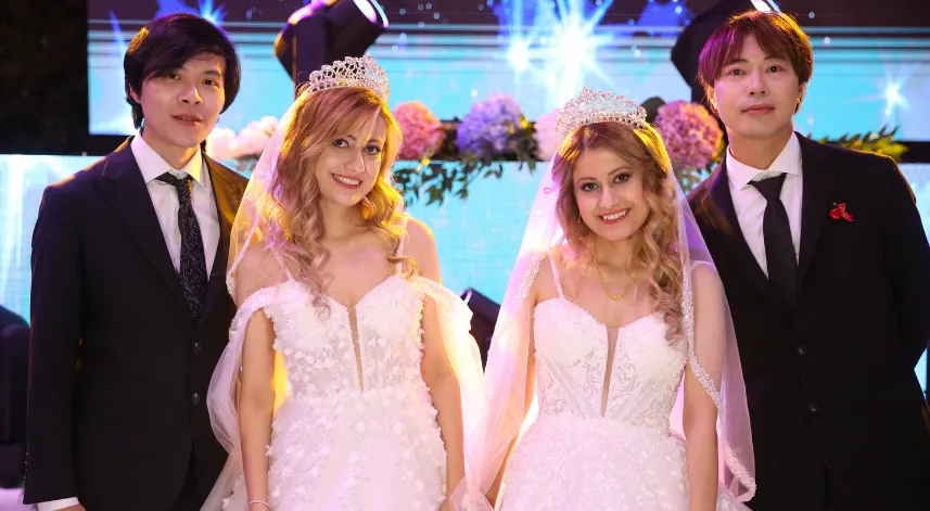 İki Tayvanlı, Kastamonulu tek yumurta ikizleriyle evlendi