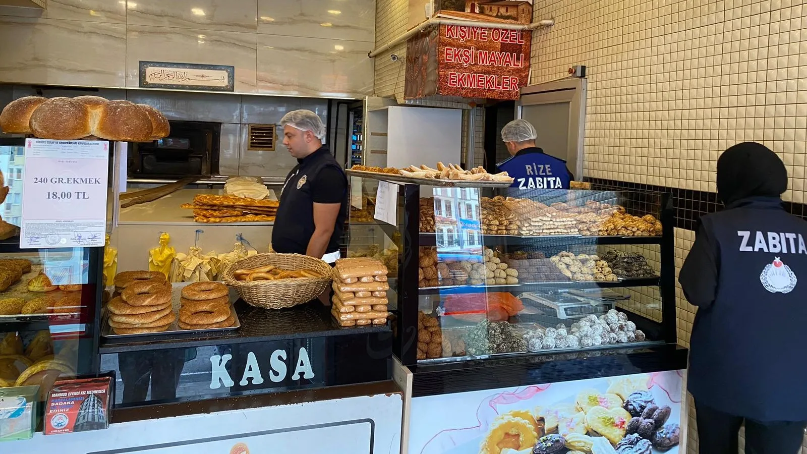 Rize’de Fırınlara Zabıta Denetimi