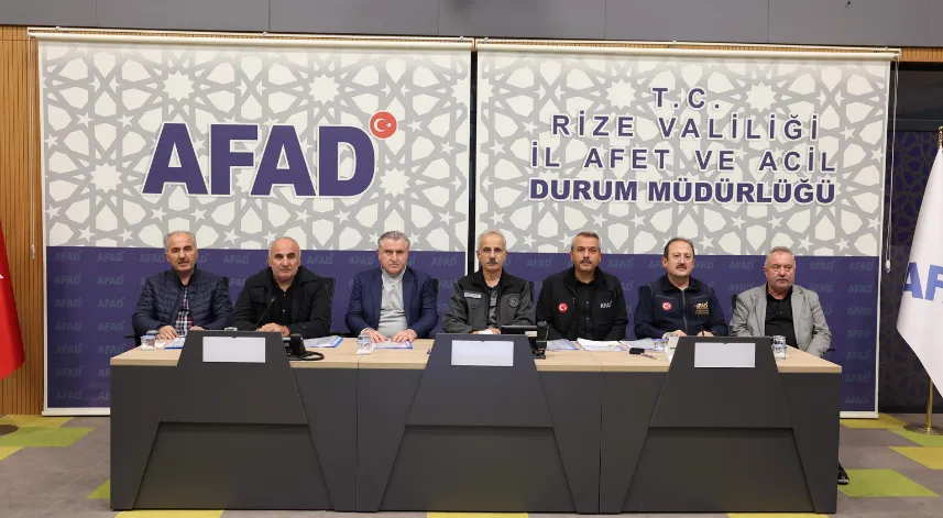 Rize'de Afet değerlendirme toplantısı yapıldı