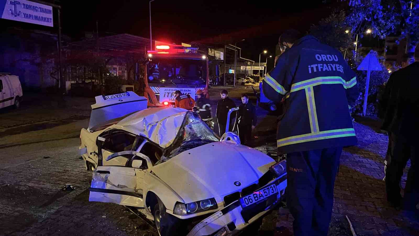 Ordu’da trafik kazası: 3 yaralı