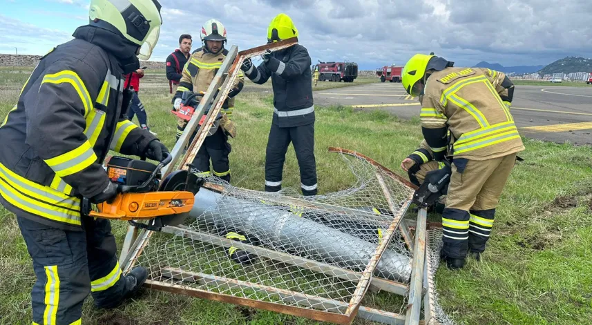 Ordu-Giresun Havalimanı’nda acil durum ve yangın tatbikatı yapıldı