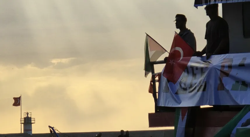 Zonguldak'ta Küresel Sumud Filosu'na destek için Karadeniz'e açıldılar