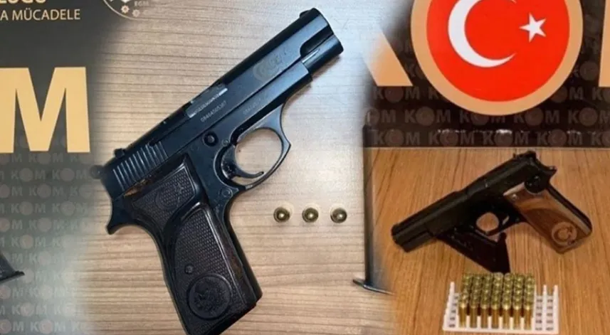 Rize’de emniyet operasyonu: 8 ruhsatsız tabanca ele geçirildi