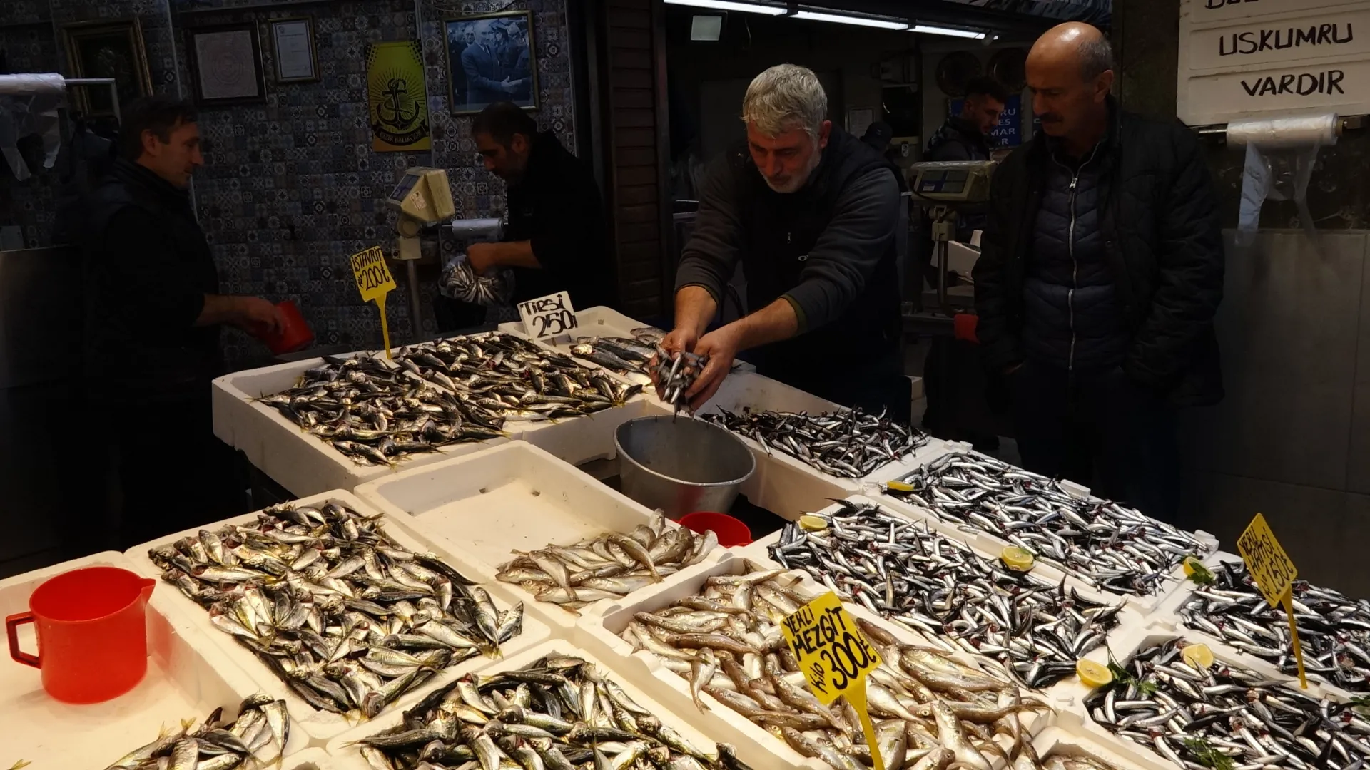 Trabzon’da balık tezgahlarında çeşit bolluğu
