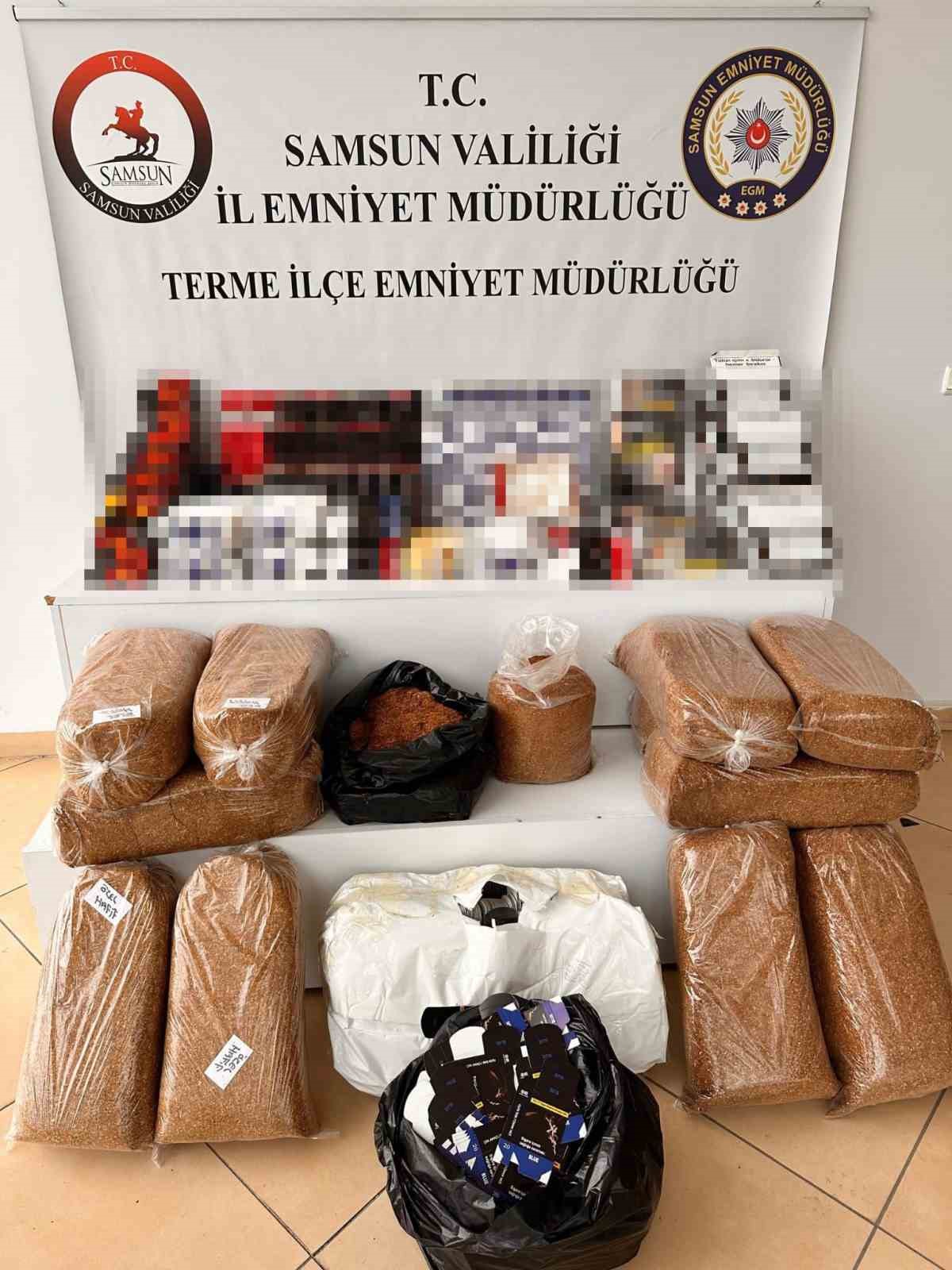 Samsun’da kaçak tütün mamulleri operasyonu