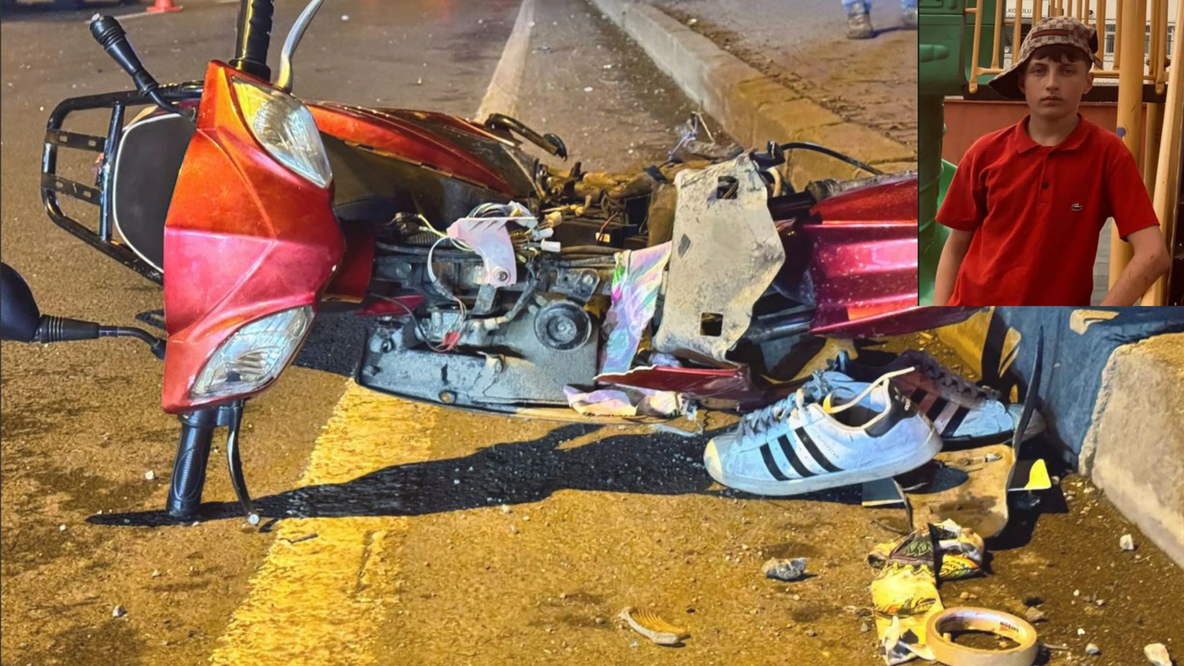 Otomobilin çarptığı elektrikli bisikletteki 13 yaşındaki Asaf, öldü