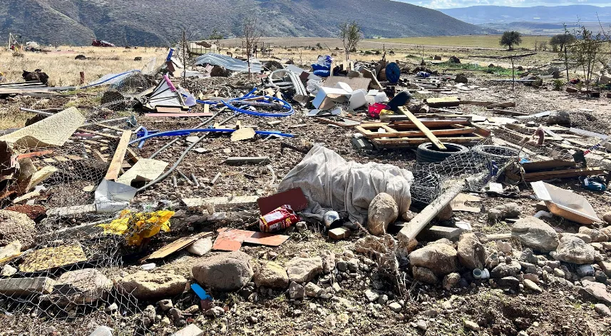 Ankara'da fırtınada hasar gören bölge görüntülendi