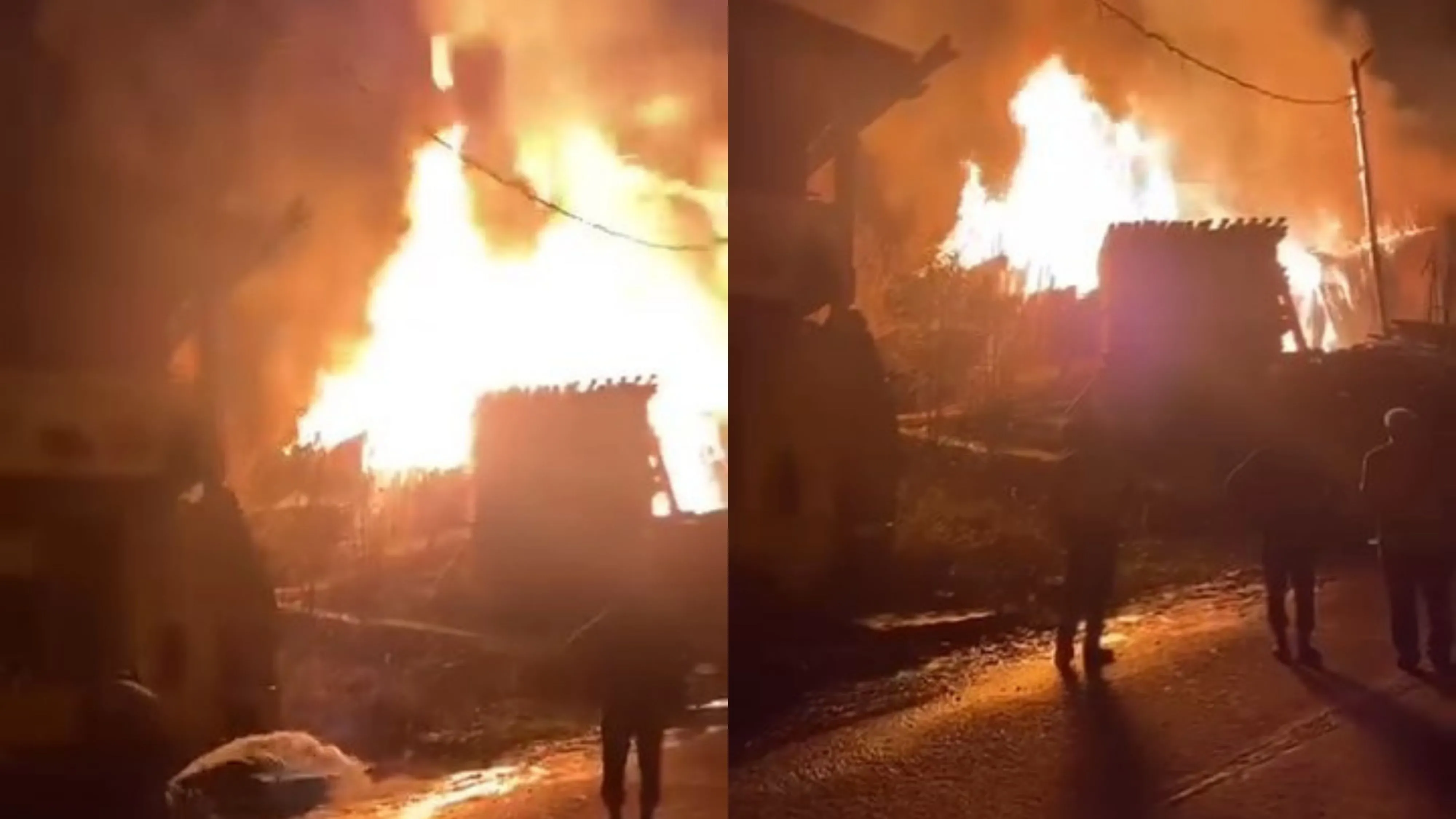 Rize'de kereste atölyesinde yangın çıktı