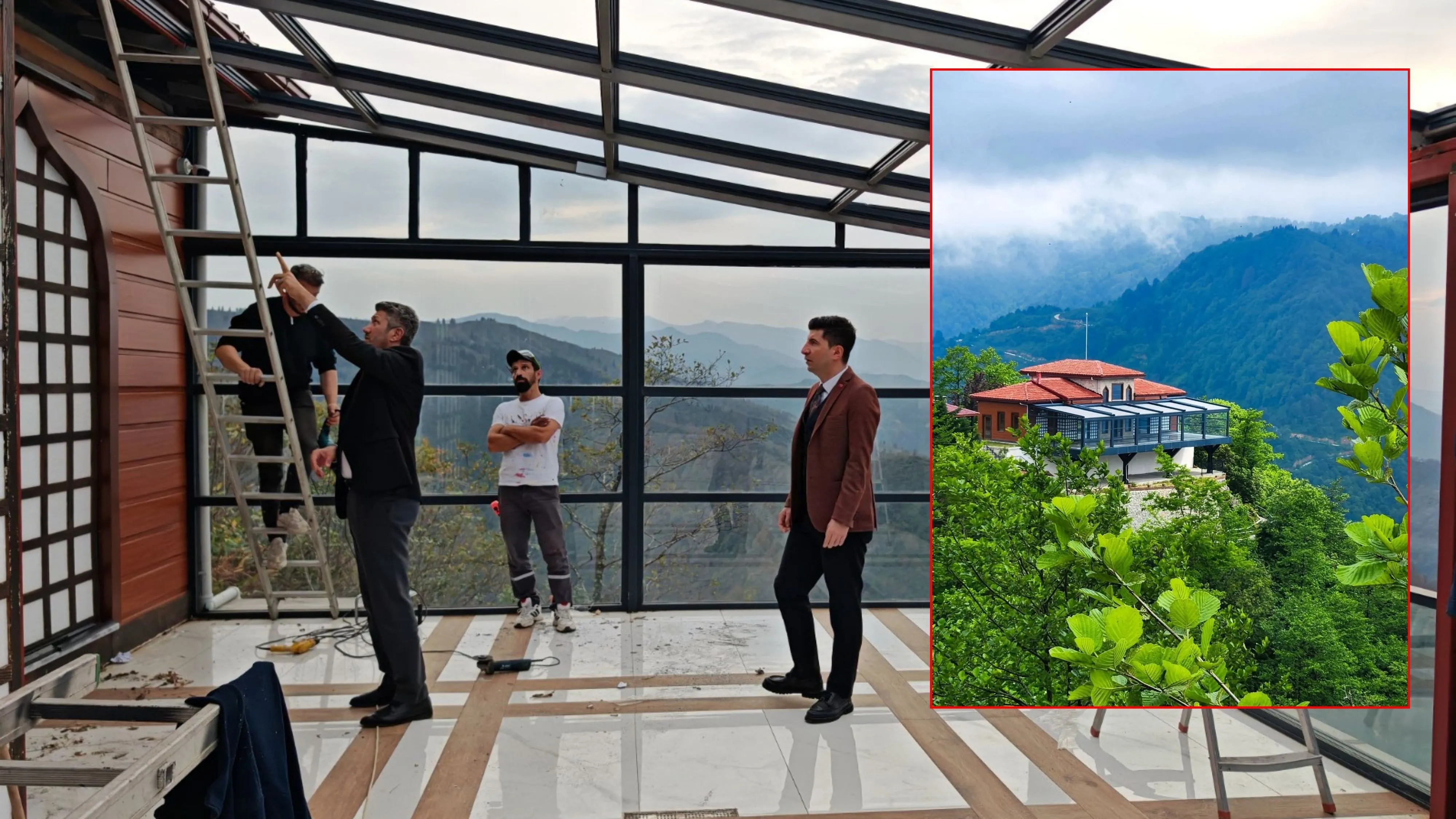 Kıble Dağı'nda restoran inşa ediliyor