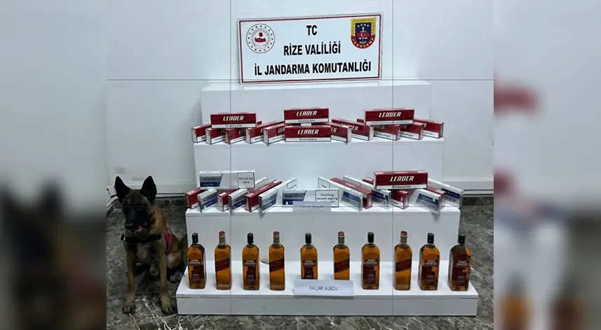 Rize'de 300 paket kaçak sigara ele geçirildi