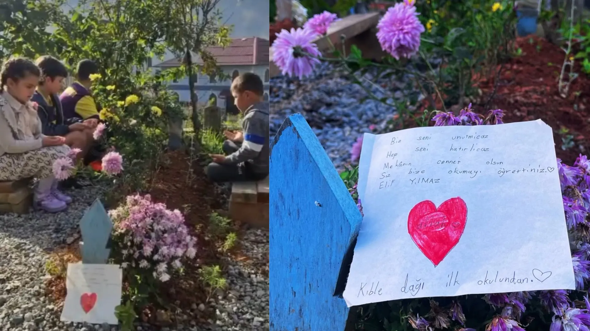 Vefat eden  öğretmenlerini unutmadılar