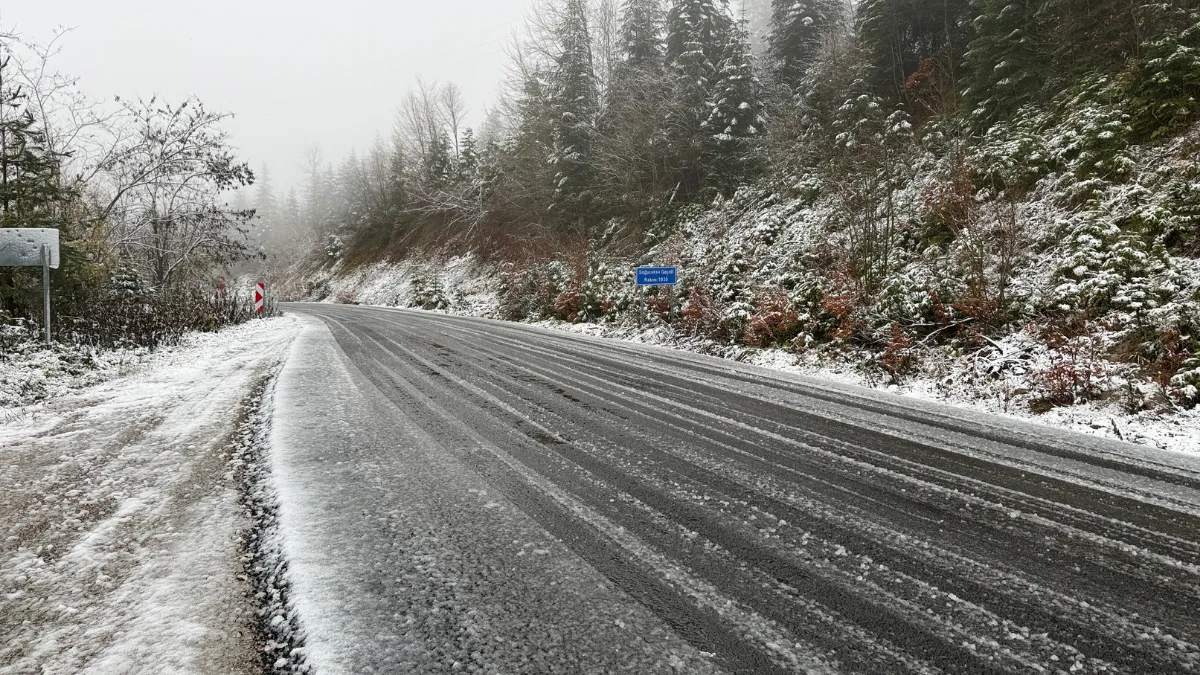Bartın'ın yükseklerinde kar yağışı