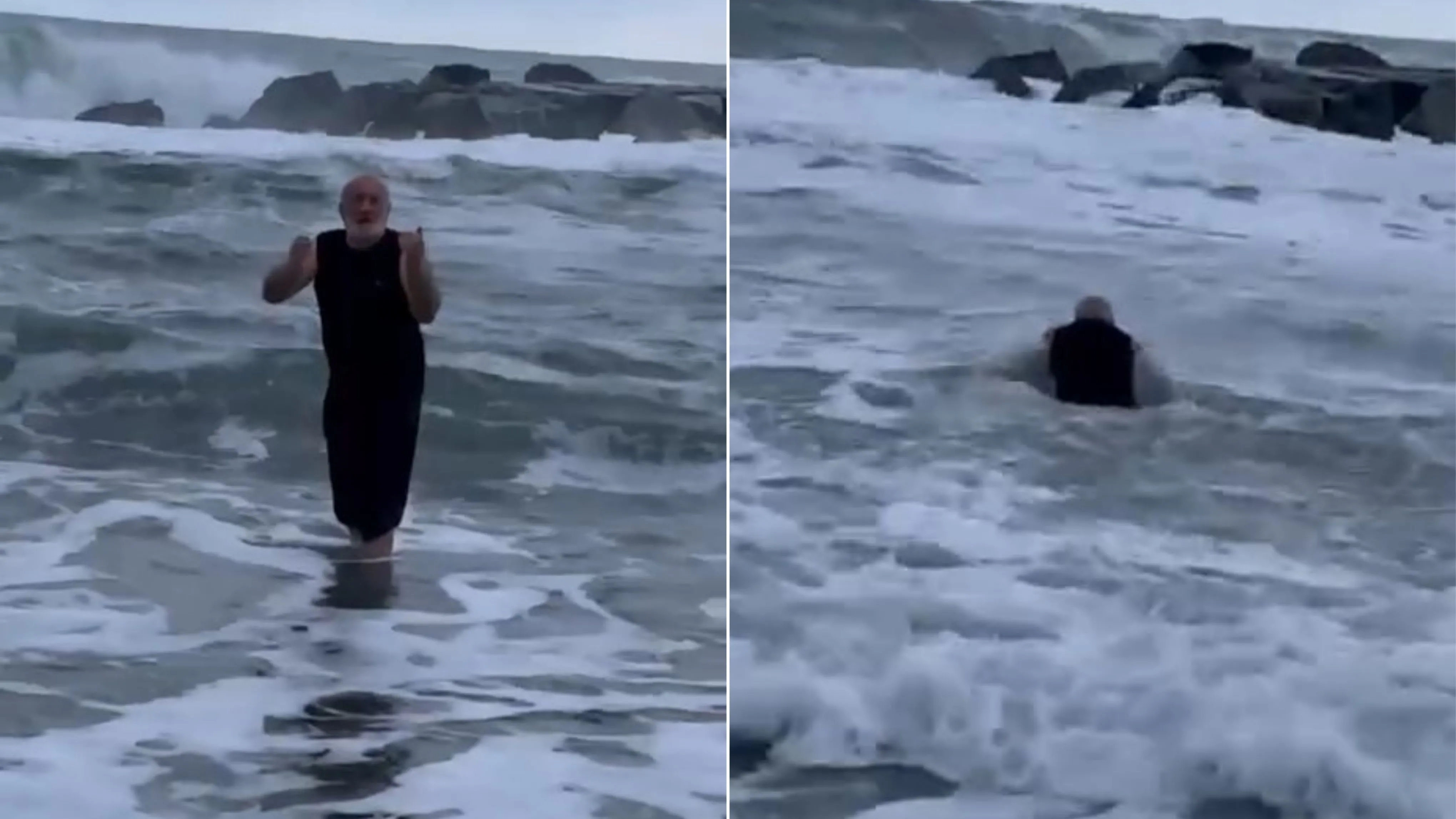 Rizeli Sinan Kandemir, Karadeniz dalgalarında yüzdü