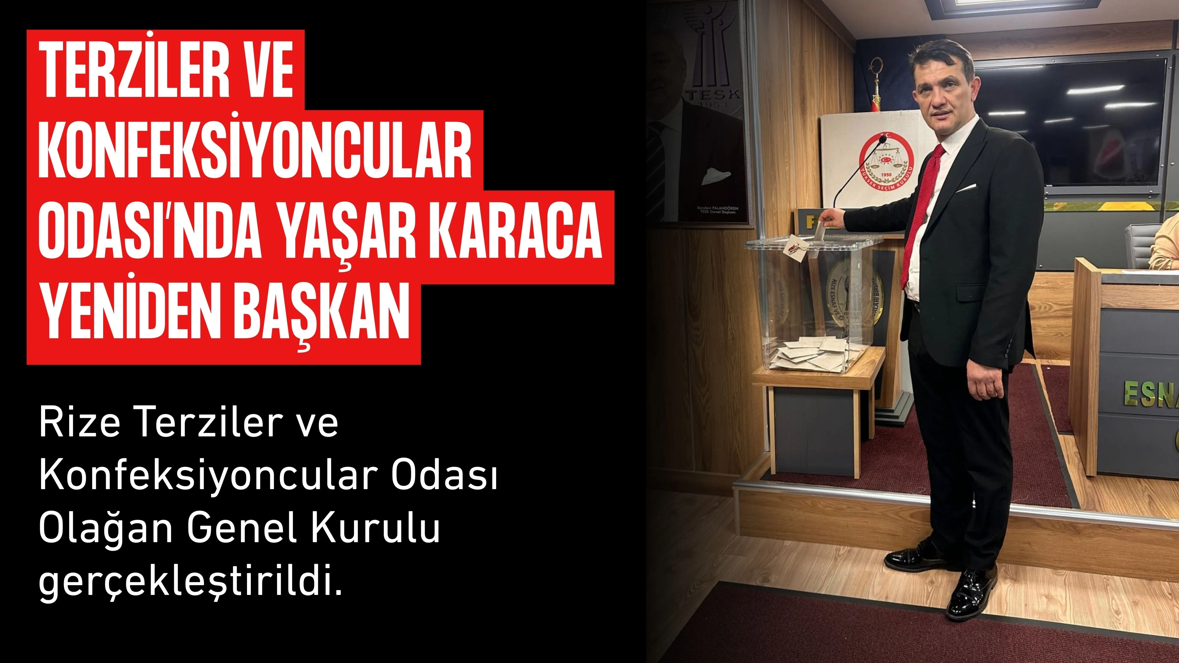 Terziler ve Konfeksiyoncular Odası’nda Yaşar Karaca yeniden başkan