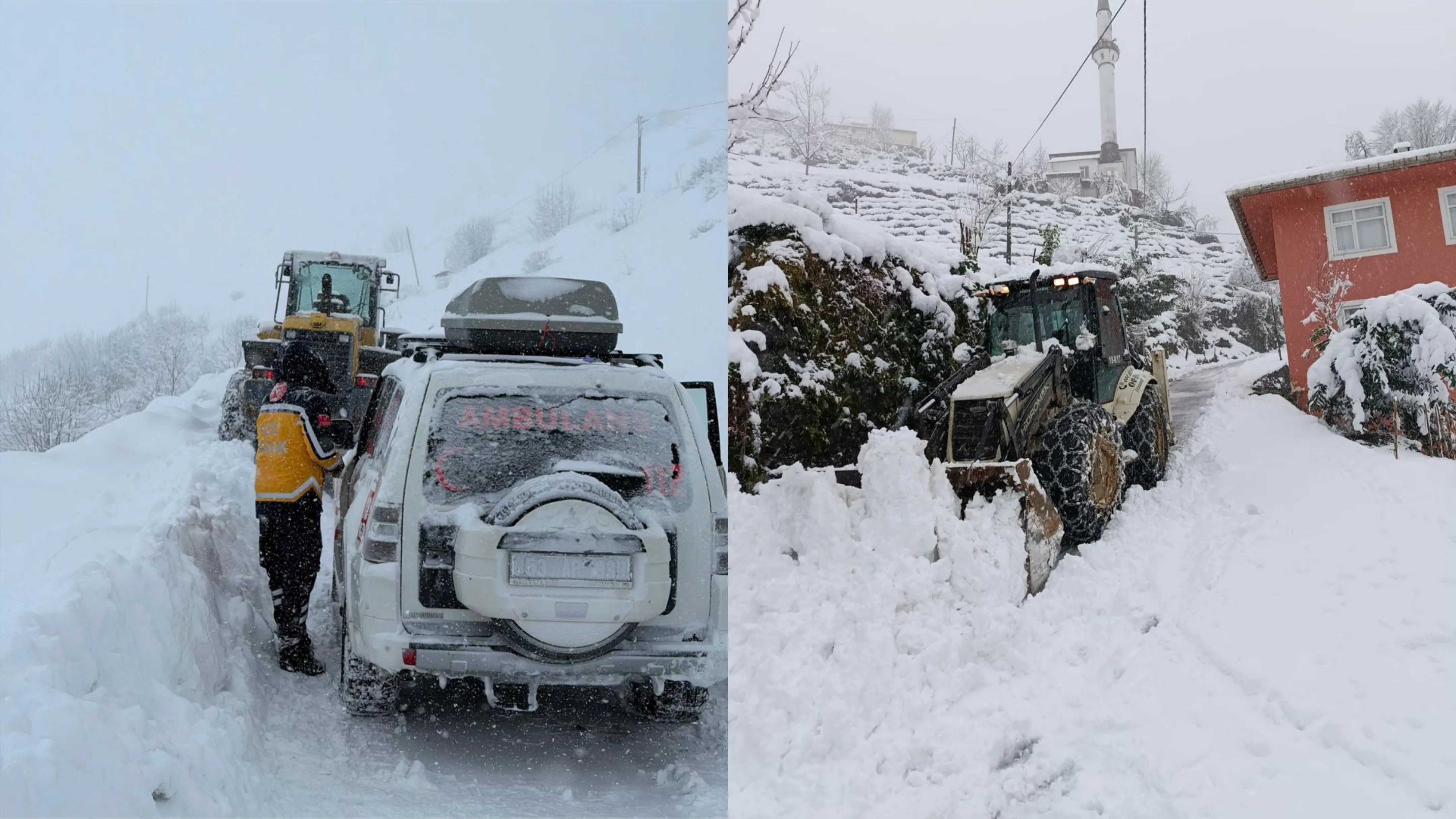 Rize’de 30 köy yolu ulaşıma kapalı