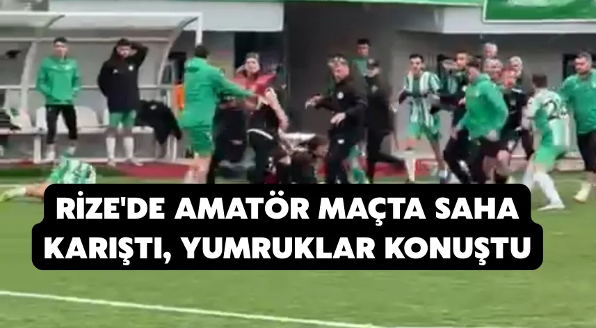 Amatör Maçta Saha Karıştı, Yumruklar Konuştu