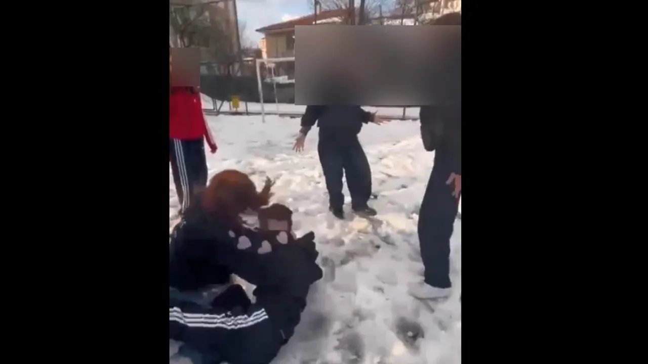 Parkta, kendilerinden küçük kızları darbettiler