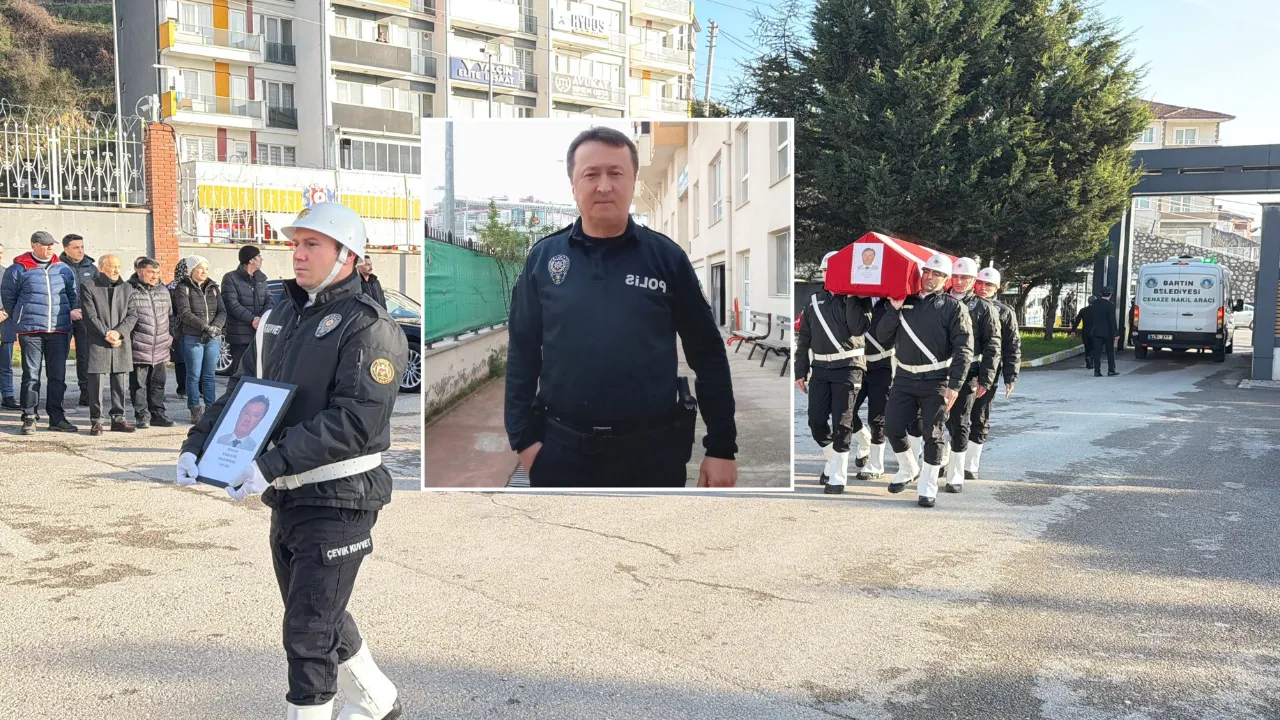Emekliliğine 4 gün kala kazada ölen polis için tören