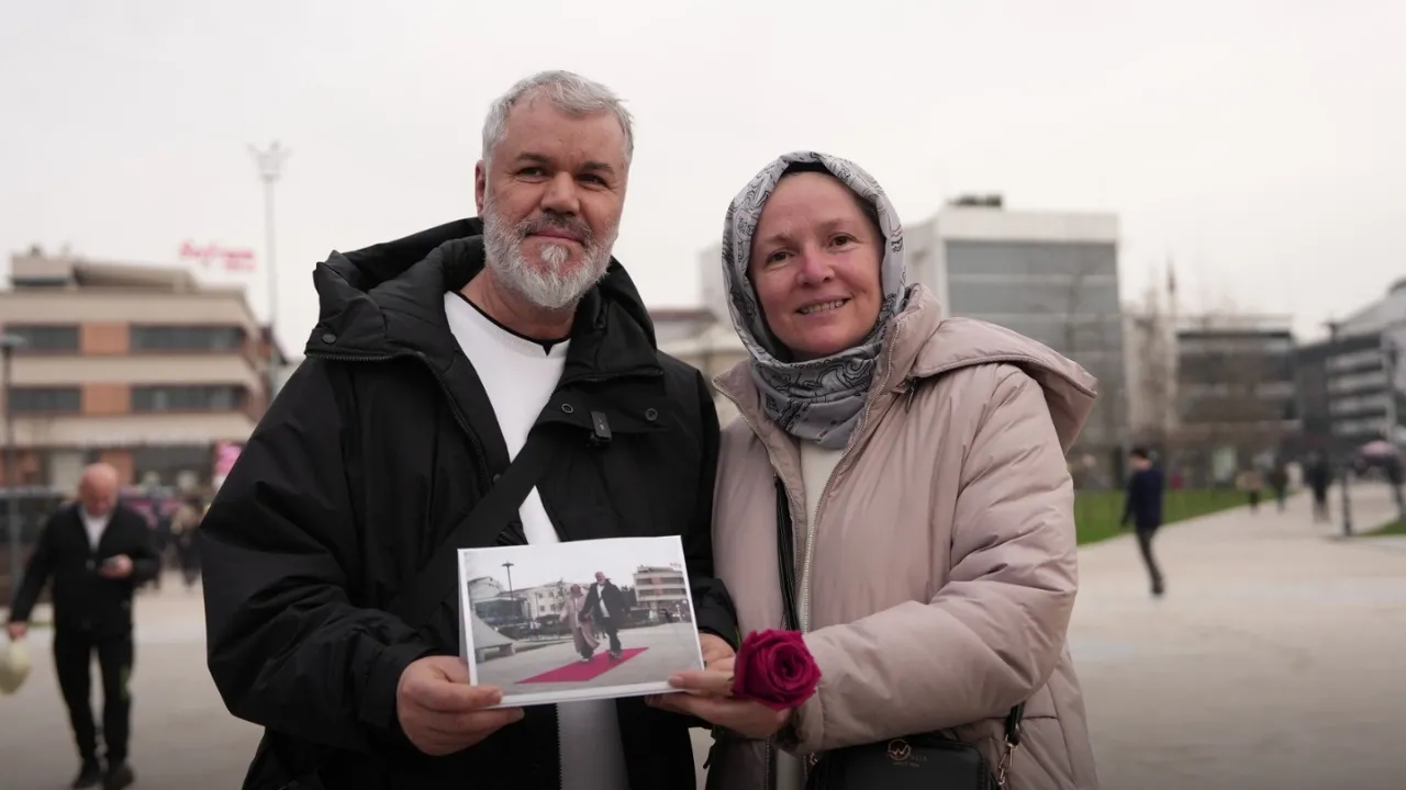 Şehrin kalbinde çiftlere 14 Şubat sürprizi