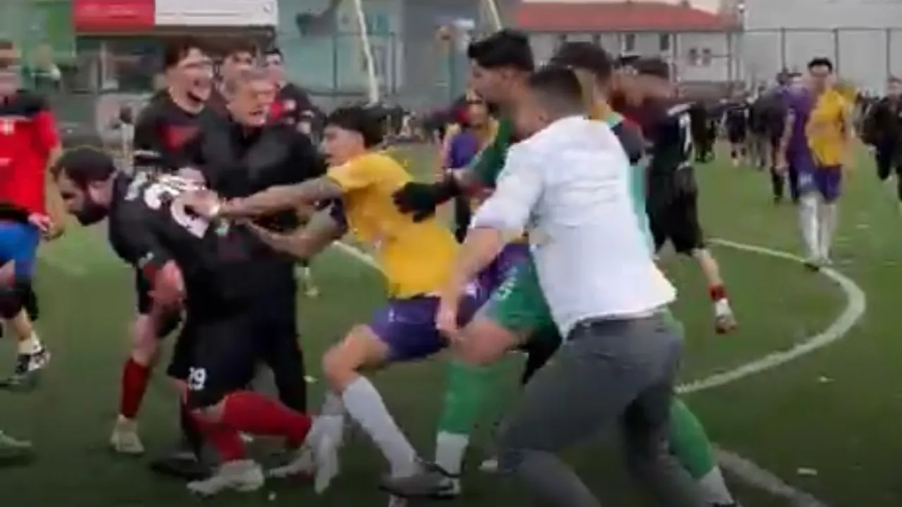 Amatör maçta kavga: 1 yaralı