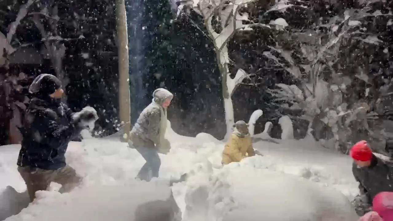 Ordu’da çocukların kar keyfi