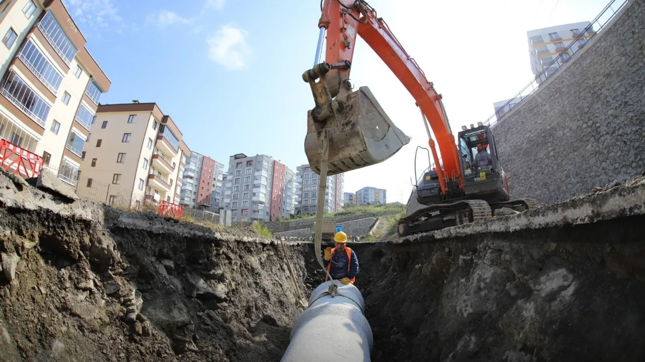Trabzon'da içme suyu ve altyapı çalışmaları devam ediyor