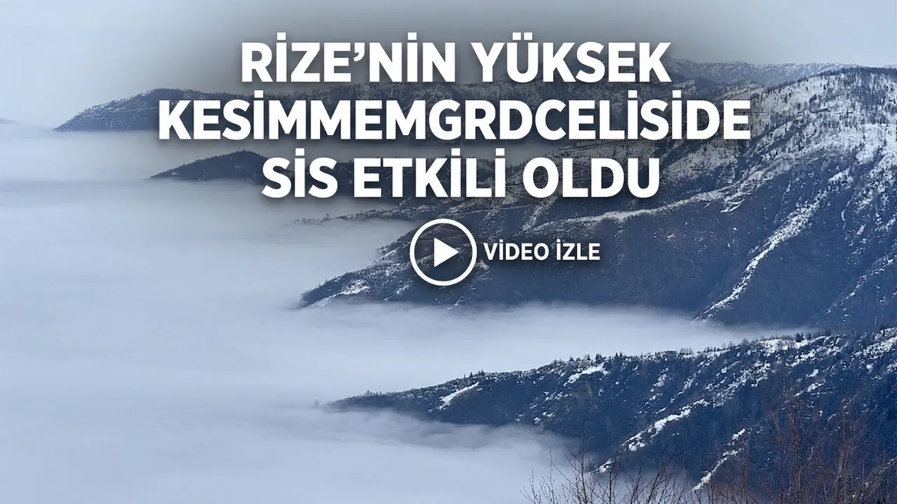 Rize'nin yüksek kesimlerinde sis etkili oldu