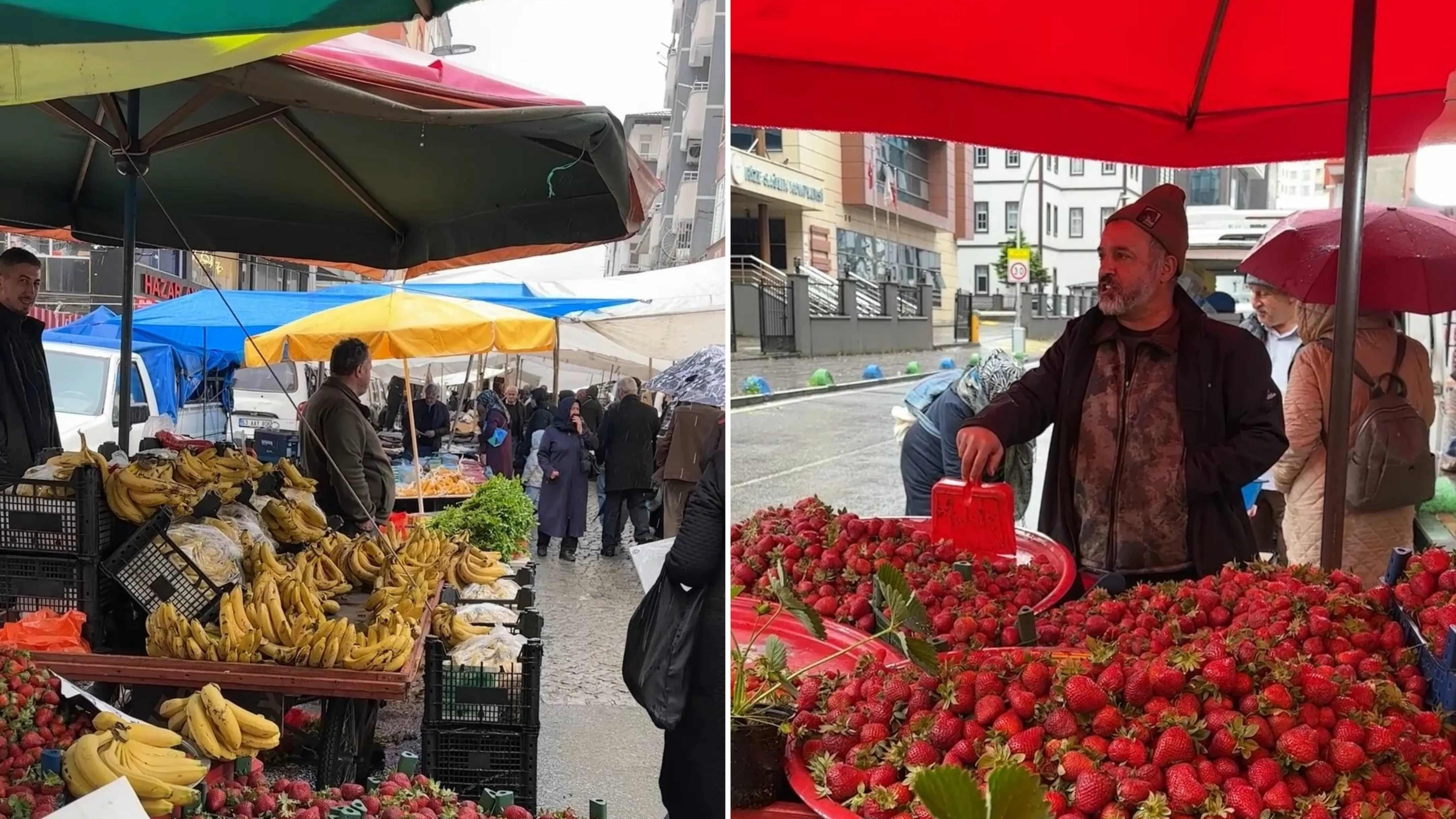 Rize Semt pazarında en çok meyve ve sebzeler tercih ediliyor