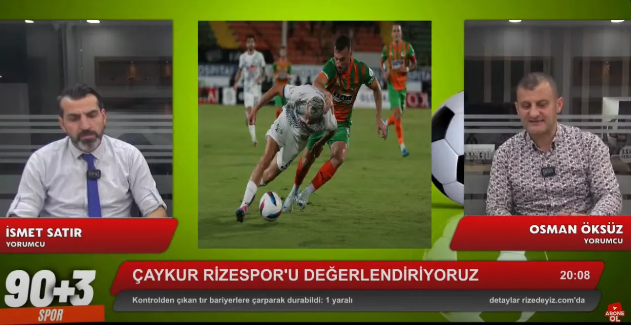 Rize Takip 90+3 spor programı (30 Eylül 2024) 