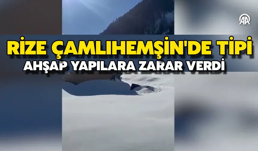 Rize Çamlıhemşin'de Tipi Ahşap Yapılara Zarar Verdi