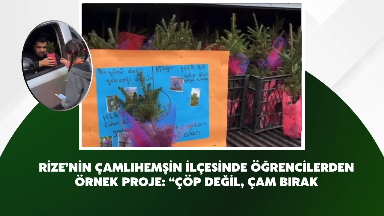 Rize’nin Çamlıhemşin İlçesinde Öğrencilerden Örnek Proje: “Çöp Değil, Çam Bırak